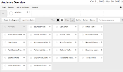 Google Analytics Segment Filters