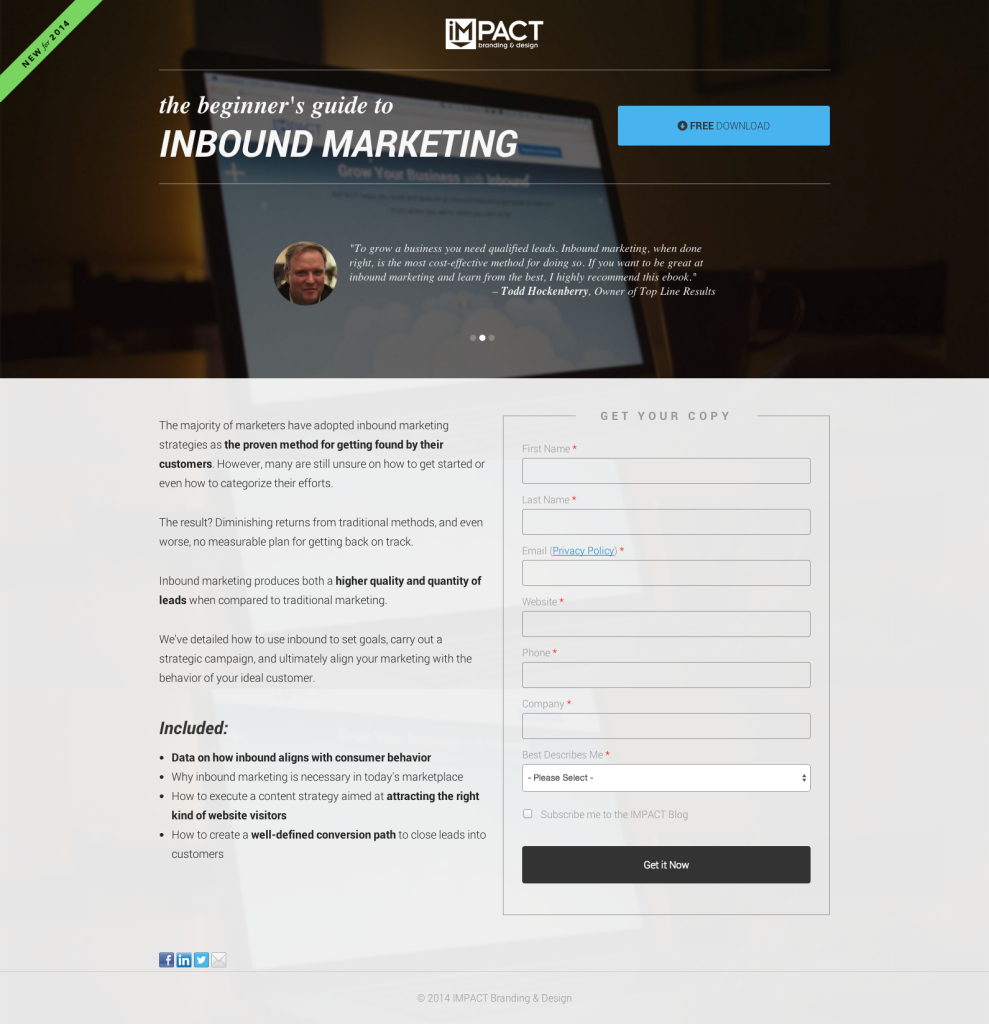 Impact Landing Page