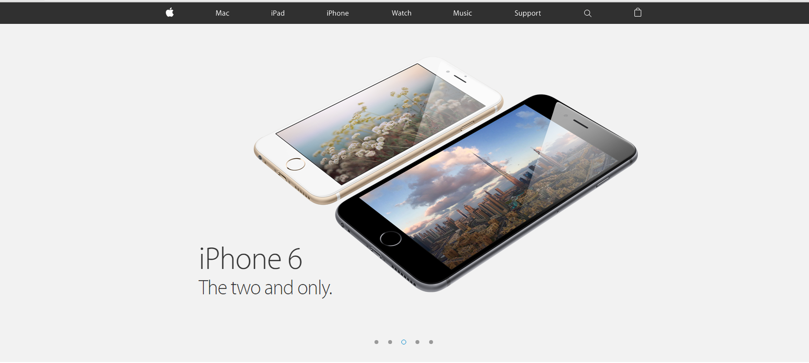 apple homepage bad carousel design