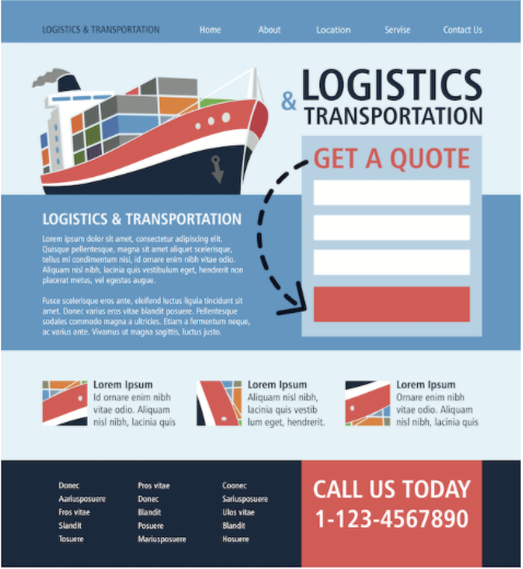 logistics transportation image of form