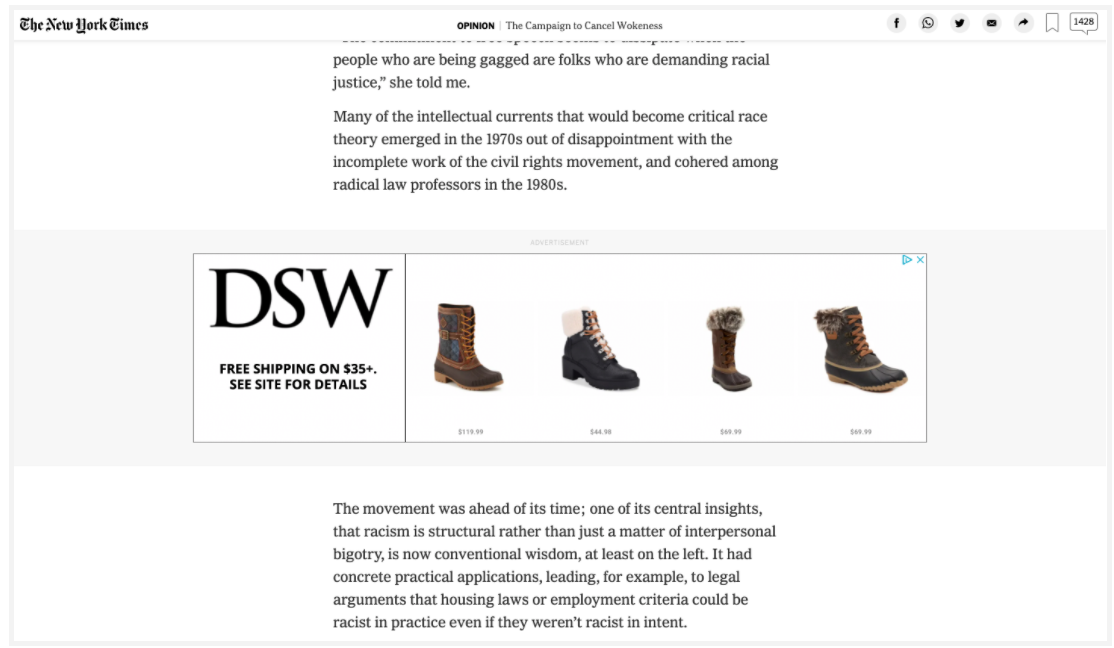 nytimes-dsw-retargeting-ad